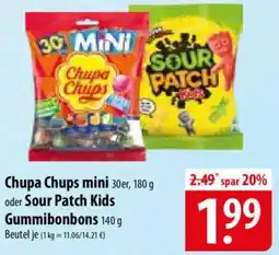 Famila Nord Ost Chupa Chups mini 30er oder Sour Patch Kids Gummibonbons Angebot