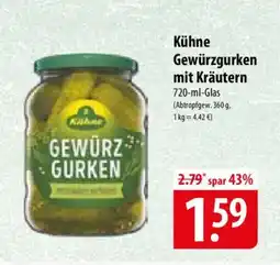 Famila Nord Ost Kühne Gewürzgurken mit Kräutern Angebot