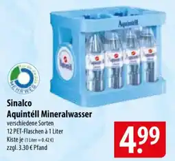Famila Nord Ost Sinalco Aquintéll Mineralwasser Angebot