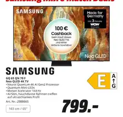 MediaMarkt SAMSUNG GQ 65 QN 70 F Neo QLED 4K TV Angebot