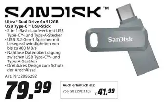 SANDISK Ultra Dual Drive Go 512GB USB Type-C USB-Stick