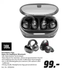 MediaMarkt JBL Soundgear Clips Open-ear Kopfhörer Bluetooth Angebot