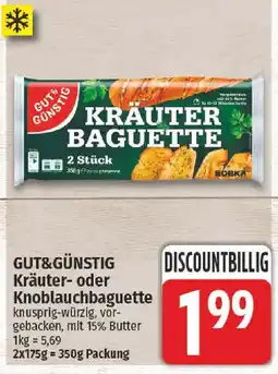 NP Discount GUT&GÜNSTIG Kräuter- oder Knoblauchbaguette Angebot