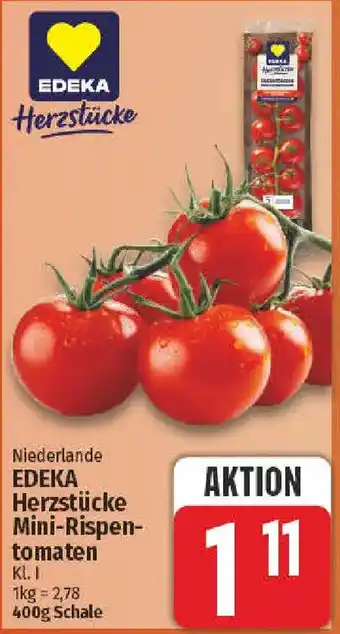 NP Discount EDEKA Herzstücke Mini-Rispentomaten Angebot