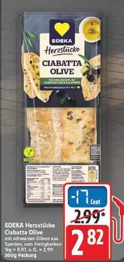 nah & gut EDEKA Herzstücke Ciabatta Olive Angebot