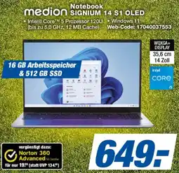 Expert medion Notebook SIGNIUM 14 S1 OLED Angebot