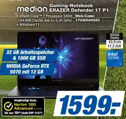 Expert medion Gaming-Notebook ERAZER Defender 17 P1 Angebot
