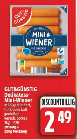 nah & gut GUT&GÜNSTIG Delikatess Mini-Wiener Angebot
