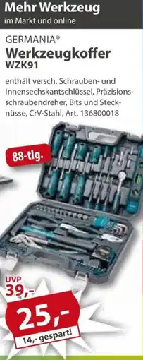 Sonderpreis Baumarkt GERMANIA Werkzeugkoffer WZK91 Angebot
