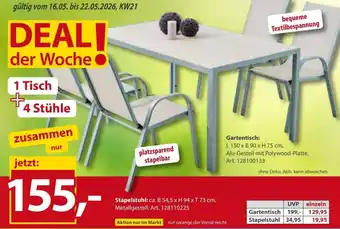 1 Tisch + 4 Stühle