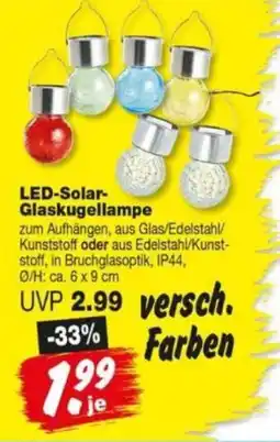 Repo Markt LED-Solar- Glaskugellampe Angebot