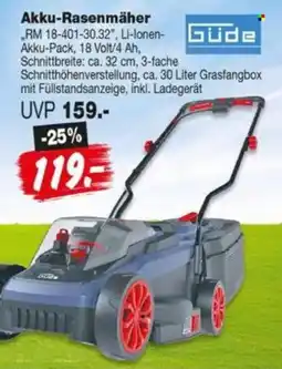Repo Markt Güde Akku-Rasenmäher Angebot