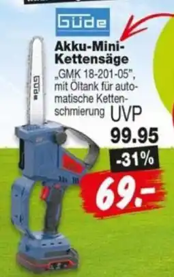 Repo Markt Güde Akku-Mini Kettensäge Angebot