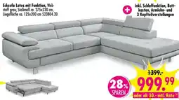 Möbel Boss Ecksofa Lotos mit Funktion Angebot
