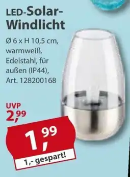 Sonderpreis Baumarkt LED-Solar Windlicht Angebot