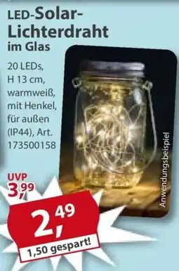 Sonderpreis Baumarkt LED-Solar Lichterdraht im Glas Angebot