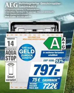 Expert AEG Vollintegrierter Geschirrspüler GI8200A2EX Angebot