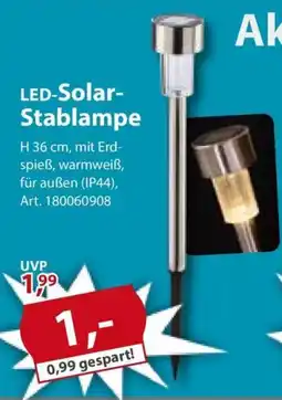 Sonderpreis Baumarkt LED-Solar Stablampe Angebot
