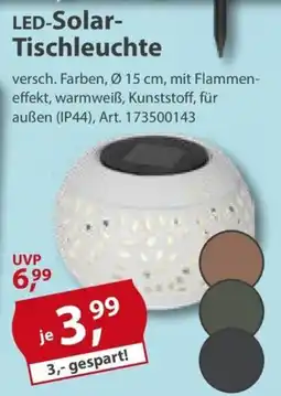 Sonderpreis Baumarkt LED-Solar Tischleuchte Angebot