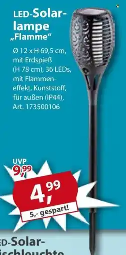 Sonderpreis Baumarkt LED-Solarlampe Flamme Angebot