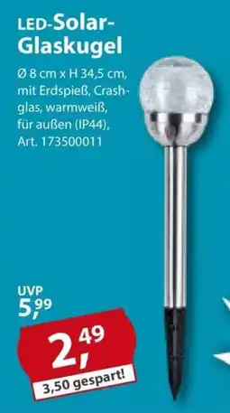 Sonderpreis Baumarkt LED-Solar Glaskugel Angebot
