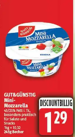 nah & gut GUT&GÜNSTIG Mini Mozzarella Angebot