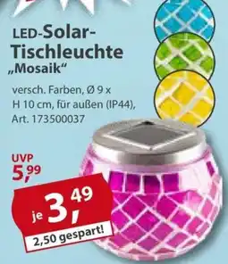 Sonderpreis Baumarkt LED-Solar Tischleuchte ,,Mosaik" Angebot