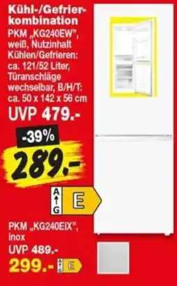 Repo Markt Kühl-/Gefrierkombination PKM,,KG240EW" Angebot