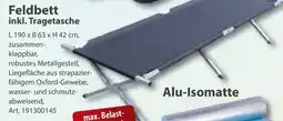 Sonderpreis Baumarkt Feldbett inkl. Tragetasche Angebot