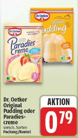 nah & gut Dr. Oetker Original Pudding oder Paradiescreme Angebot