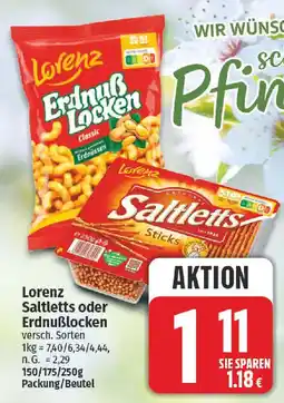 nah & gut Lorenz Saltletts oder Erdnuẞlocken Angebot