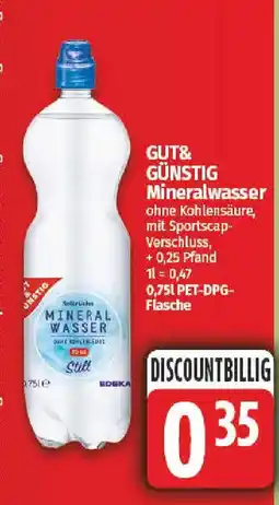 nah & gut GUT& GÜNSTIG Mineralwasser Angebot