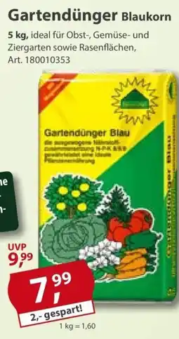Sonderpreis Baumarkt Gartendünger Blaukorn Angebot