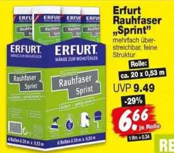 Repo Markt Erfurt Rauhfaser ,,Sprint" Angebot