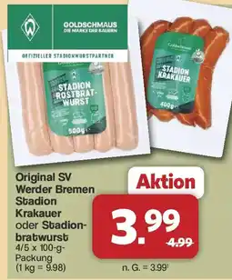 Famila Nord West Original SV Werder Bremen Stadion Krakauer oder Stadionbratwurst Angebot