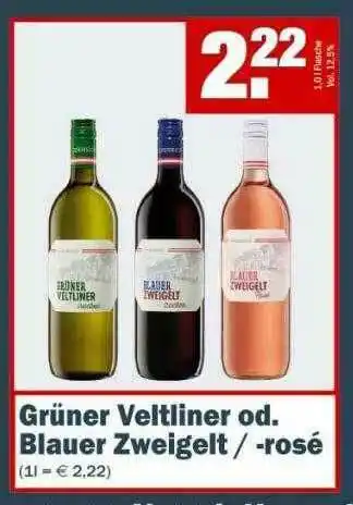 Fränky Getränke Grüner Veltliner Oder Blauer Zweigelt Oder Rosé Angebot