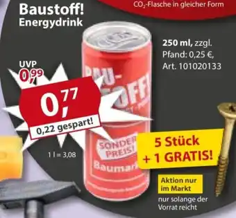 Sonderpreis Baumarkt Baustoff! Energydrink Angebot