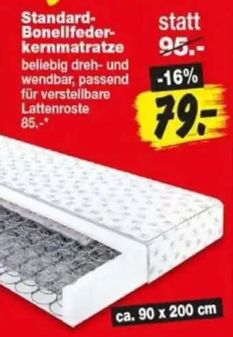 Repo Markt Standard Bonellfederkernmatratze Angebot