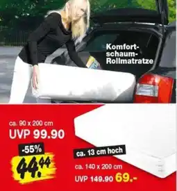 Repo Markt Komfortschaum Rollmatratze Angebot