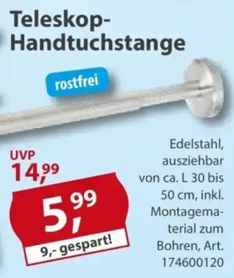 Sonderpreis Baumarkt Teleskop Handtuchstange Angebot