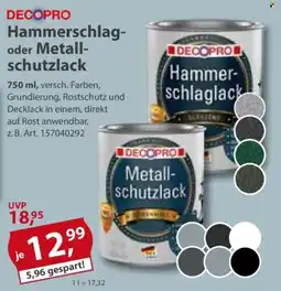Sonderpreis Baumarkt DECOPRO Hammerschlag- oder Metallschutzlack Angebot