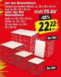 Repo Markt 2er Set Beistelltisch oder 3er Set Beistelltisch Angebot