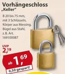 Sonderpreis Baumarkt Vorhängeschloss ,,Keller" Angebot