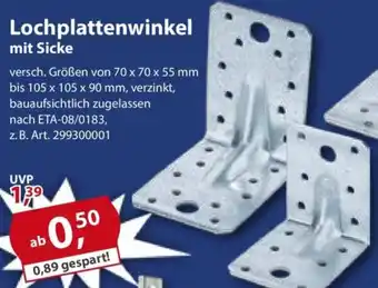 Sonderpreis Baumarkt Lochplattenwinkel mit Sicke Angebot