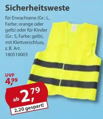 Sonderpreis Baumarkt Sicherheitsweste Angebot