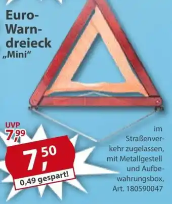 Sonderpreis Baumarkt Euro Warndreieck ,,Mini" Angebot