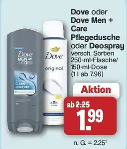 Famila Nord West Dove oder Dove Men + Care Pflegedusche oder Deospray Angebot