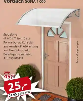 Sonderpreis Baumarkt Vordach SOFIA 1000 Angebot