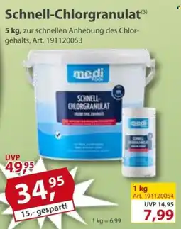 Sonderpreis Baumarkt medi Pool Schnell-Chlorgranulat Angebot