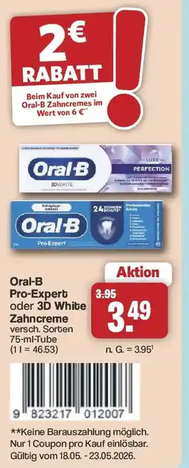 Famila Nord West Oral-B Pro-Expert oder 3D White Zahncreme Angebot